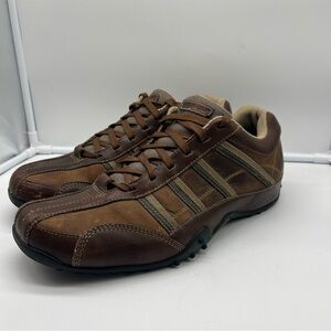 Skechers Urban Track Brown 60449  Leather Oxford Casual Shoe Men's Size 11.5